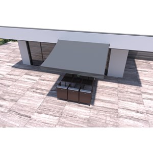 Adro store banne manuel 3 x 2,5 m gris