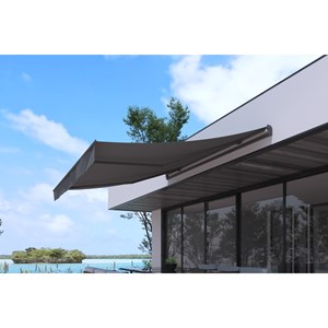 Adro store banne manuel 3 x 2,5 m gris