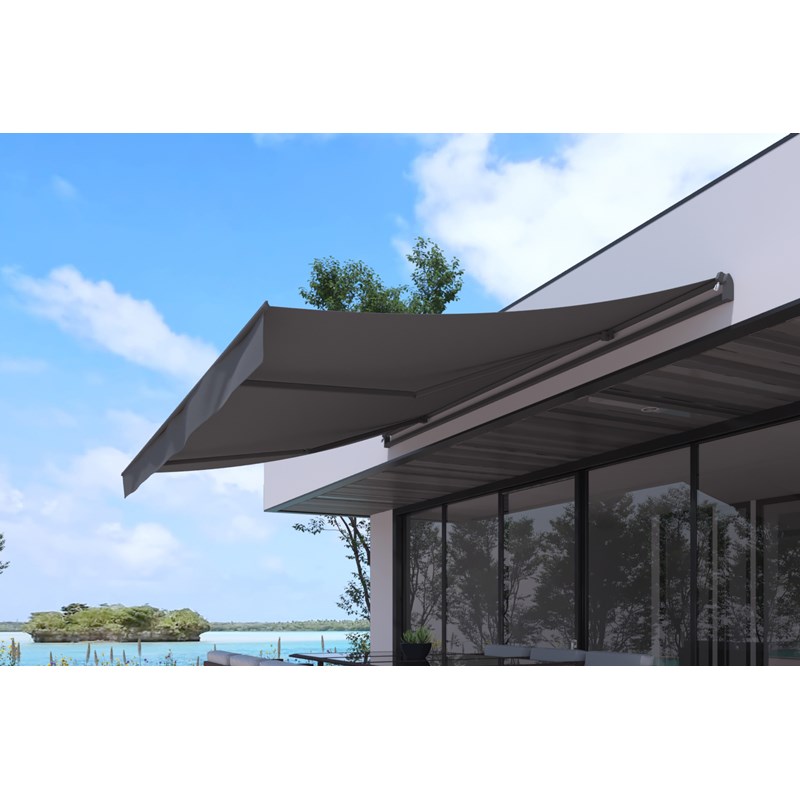 Adro store banne manuel 4 x 2,5 m gris