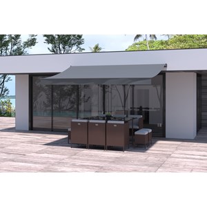 Adro store banne manuel 4 x 2,5 m gris