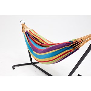 Copacabana hamac sur pied 2,6 m avec toile en polyester multicolore