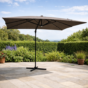 Calvia parasol led 3 x 4 m gris