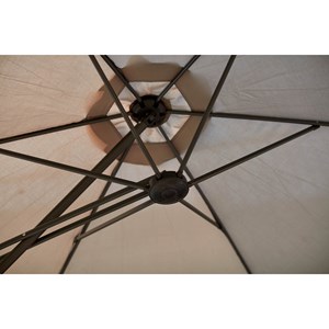 Alcudia parasol déporté avec ouverture innovante diamètre 3 m gris