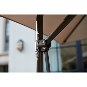 Alcudia parasol déporté avec ouverture innovante diamètre 3 m gris