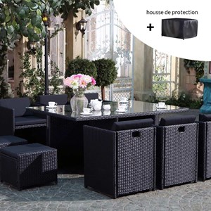 Miami miami 10 noir-noir + housse de protection