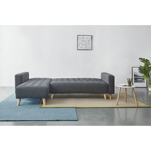 Sherbrooke canapé d'angle gauche convertible 4 places gris