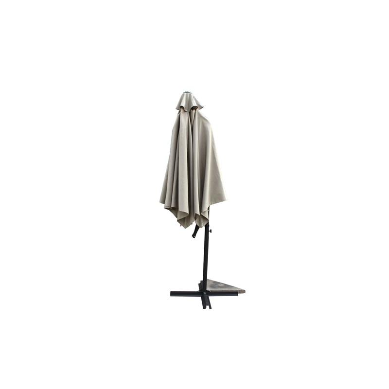 Alcudia parasol ecru droit rond 2,94 x 2,94 m