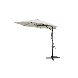 Alcudia parasol ecru droit rond 2,94 x 2,94 m
