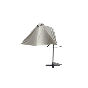 Alcudia parasol ecru droit rond 2,94 x 2,94 m