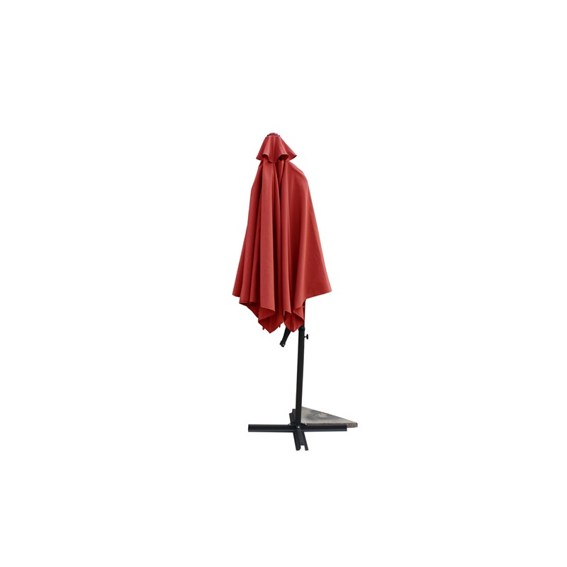 Alcudia parasol terracotta droit rond 2,94 x 2,94 m