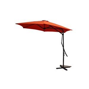 Alcudia parasol déporté avec ouverture innovante diamètre 3m terracotta