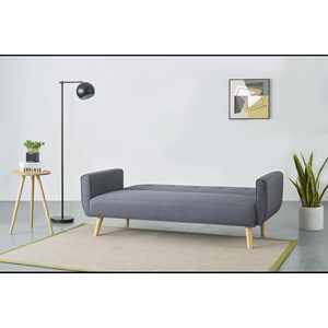 Malmo canapé scandinave convertible 3 places gris