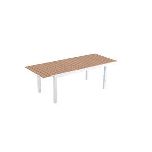 Madeira table extensible de jardin 8 places en aluminium et bois