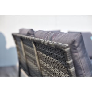 Cordoba salon de jardin 8 places en résine noir gris