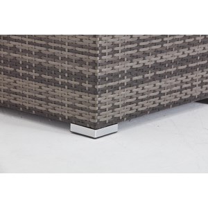 Moana salon de jardin 4 places en résine tressée gris