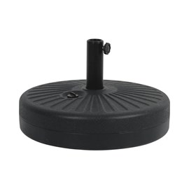 Parasol pied de parasol circulaire en plastique résistant noir