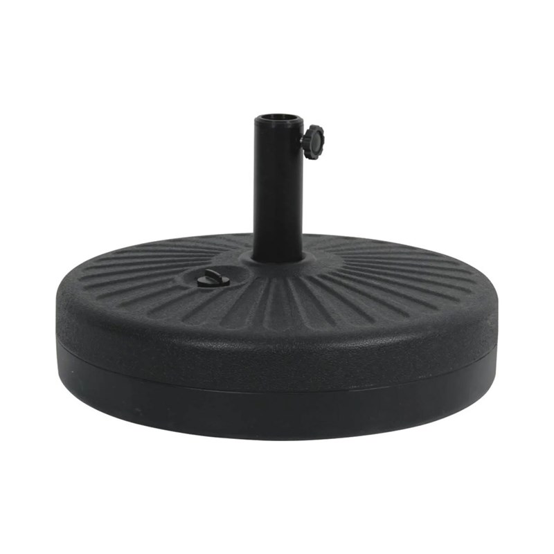Parasol pied de parasol circulaire en plastique résistant noir