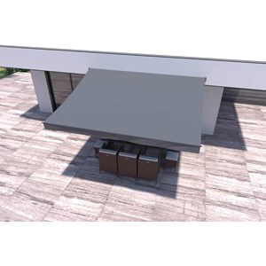 Adro store banne manuel 4 x 3 m gris