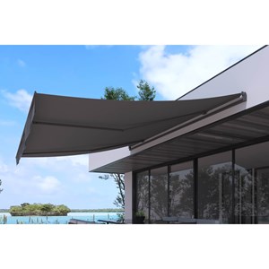 Adro store banne manuel 4 x 3 m gris