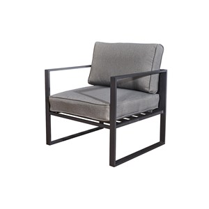 Memphis salon de jardin en aluminium gris