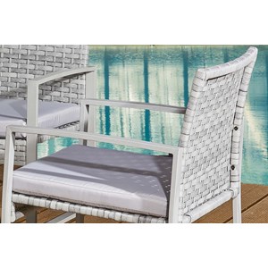 Esna salon de jardin bas résine tressée 4 places