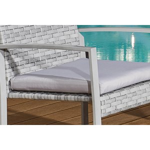 Esna salon de jardin bas résine tressée 4 places