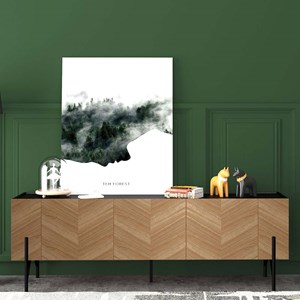 Sequoia - meuble tv vintage 180 cm avec placard