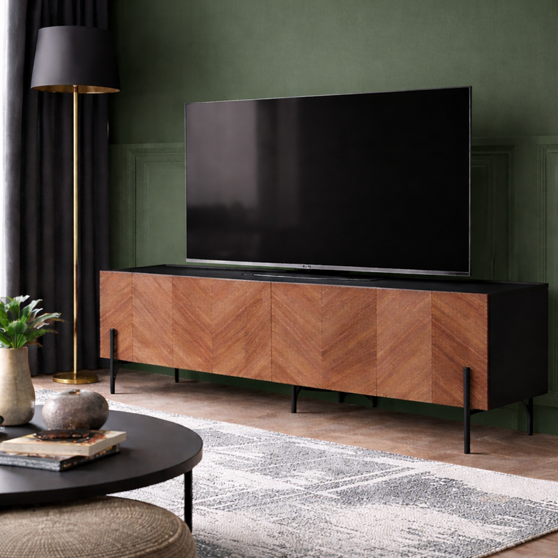 Sequoia meuble tv vintage avec placard
