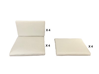Miami housses de coussins blanc pour miami 8 places