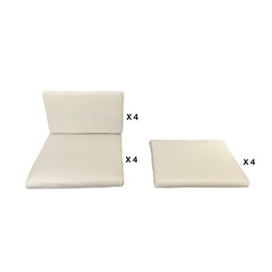 Housses de coussins blanc pour miami 8 places