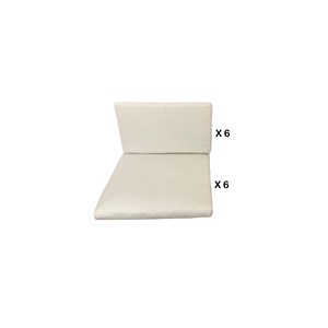 Housses de coussins blanc pour miami et sunset 6 places