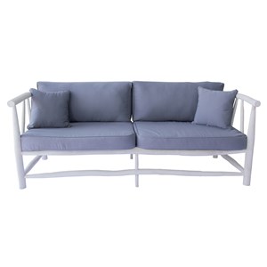 Tika fauteuil 3 personnes en teck naturel avec coussin