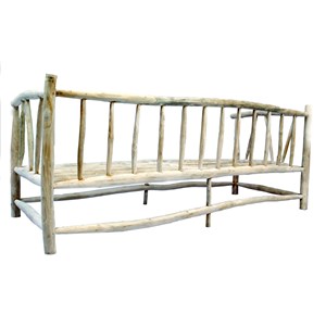 Tika fauteuil 3 personnes en teck naturel avec coussin