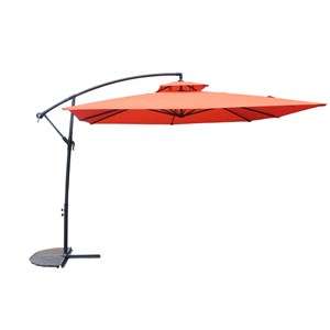 Capri parasol déporté carré terracotta