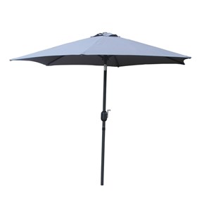 Come parasol droit rond 2,5 x 2,5 m gris