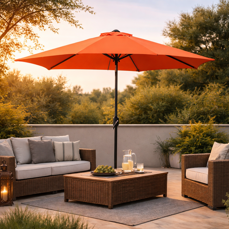 Come parasol terracotta rond 2,5 x 2,5 m
