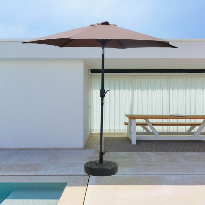 Come parasol droit rond 2,5 x 2,5 m chocolat