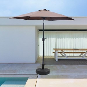 Come parasol droit rond 2,5 x 2,5 m chocolat
