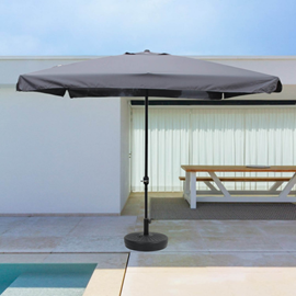 Palerme parasol droit carré 3 x 3 m gris