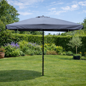 Palerme parasol gris carré 2,95 x 2,95 m