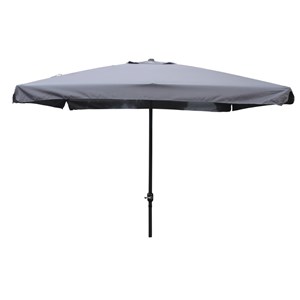 Palerme parasol droit carré 3 x 3 m gris