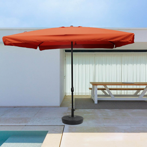 Palerme parasol droit carré 3 x 3 m terracotta