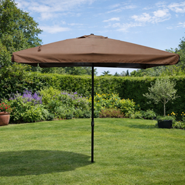 Palerme parasol marron carré 2,95 x 2,95 m