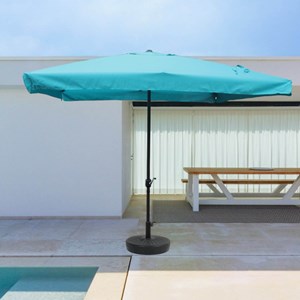 Palerme parasol droit carré 3 x 3 m bleu