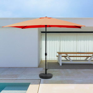 Spezia - parasol rectangulaire 3x2 droit terracotta en aluminium