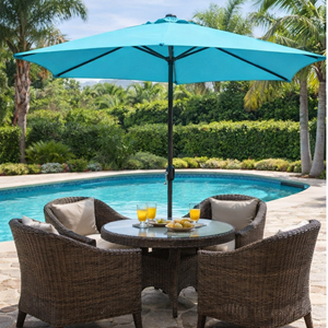 Portofino parasol gris rond 2,94 x 2,94 m