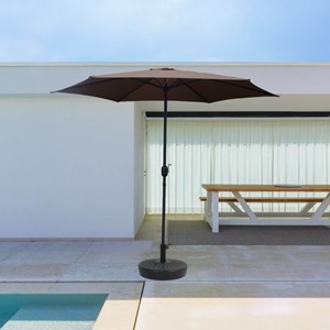 Portofino parasol marron rond 2,94 x 2,94 m