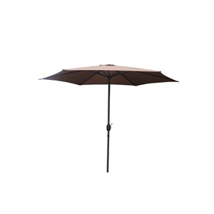 Portofino parasol droit rond diamètre 3 m chocolat