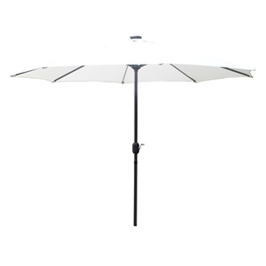 Manarola parasol droit rond led diamètre 3 m écru