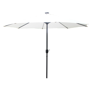 Manarola parasol ecru rond 2,92 x 2,92 m led